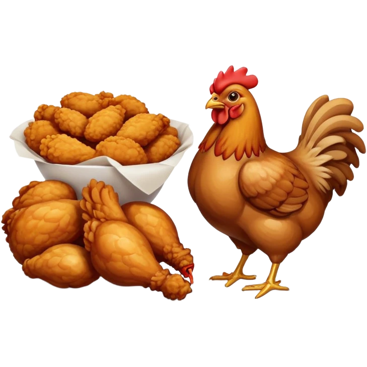 chicken eating chicken emoji