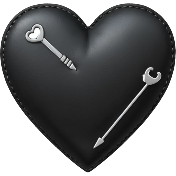 emo heart with a safety pin and patch emoji