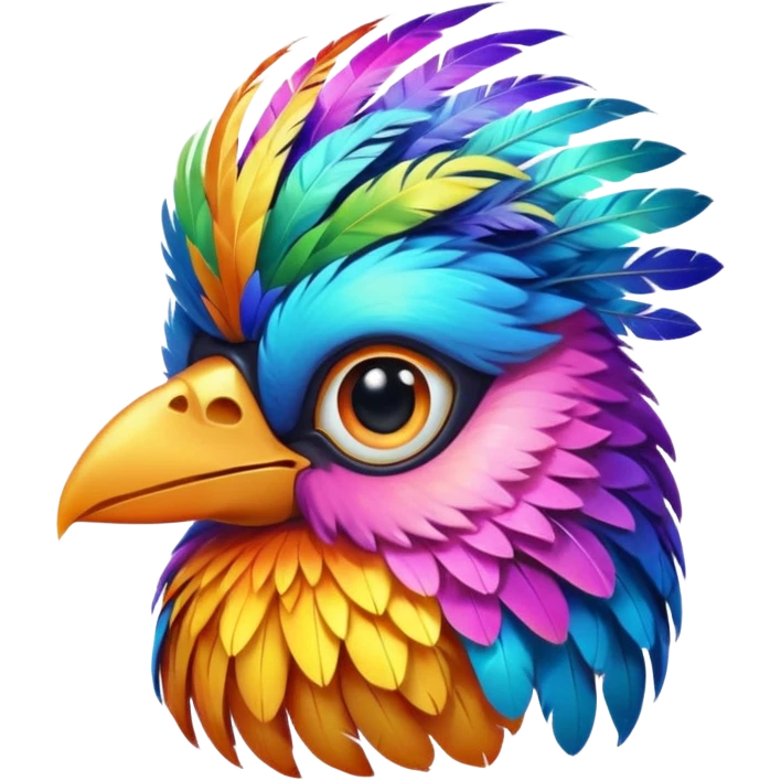 cool bird with style and eyes emoji