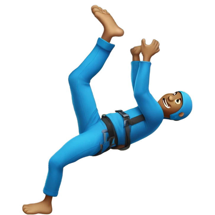 Rock climber doing a backflip emoji