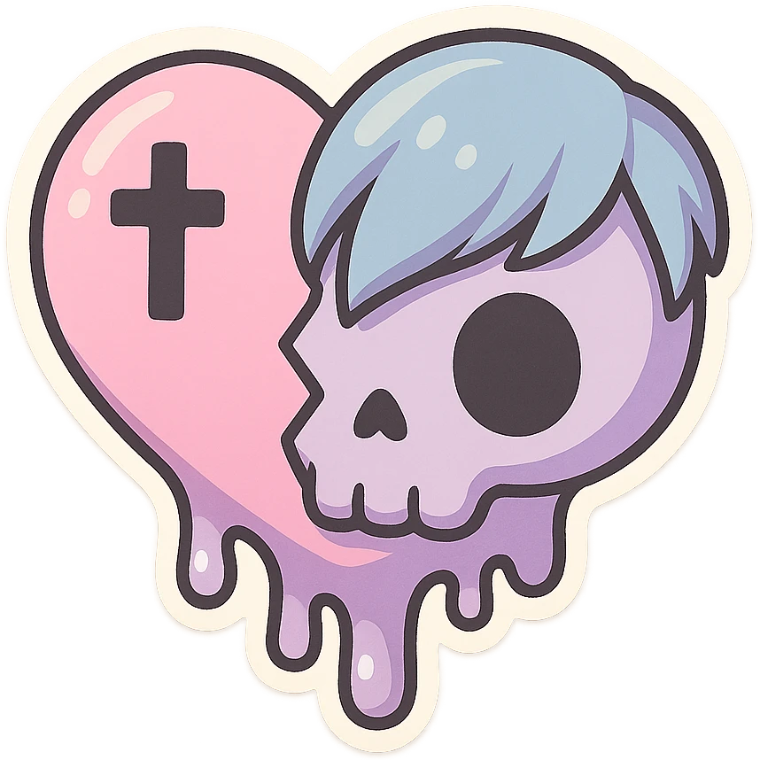 pastel emo objects, show one emoji