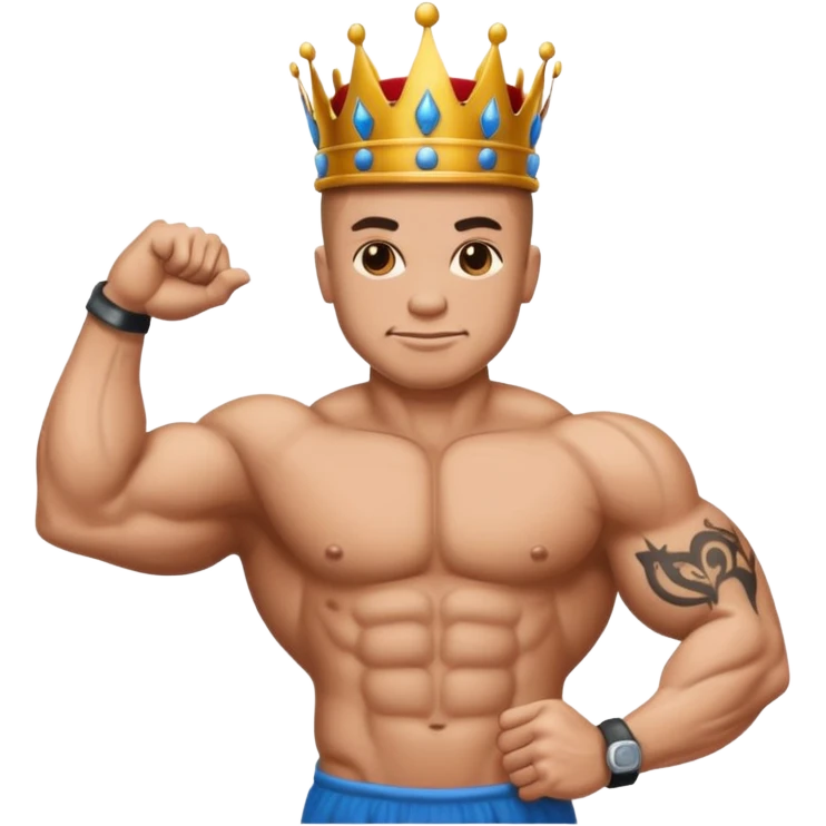 muscle arm emoji body builder king emoji  emoji