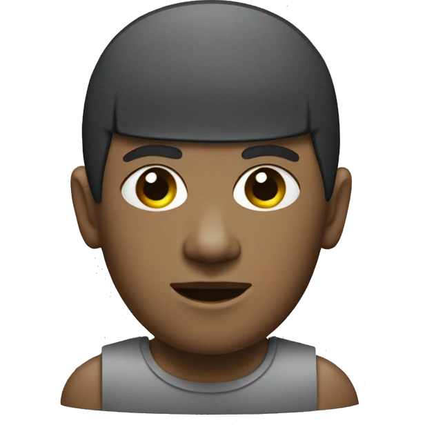 Moai 🗿 with a bowl cut  emoji