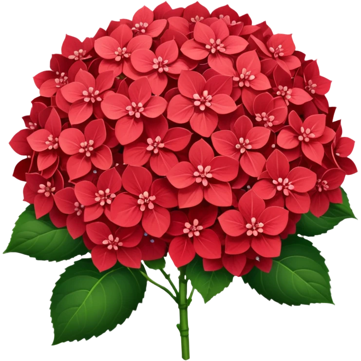bouquet of red hydrangeas emoji