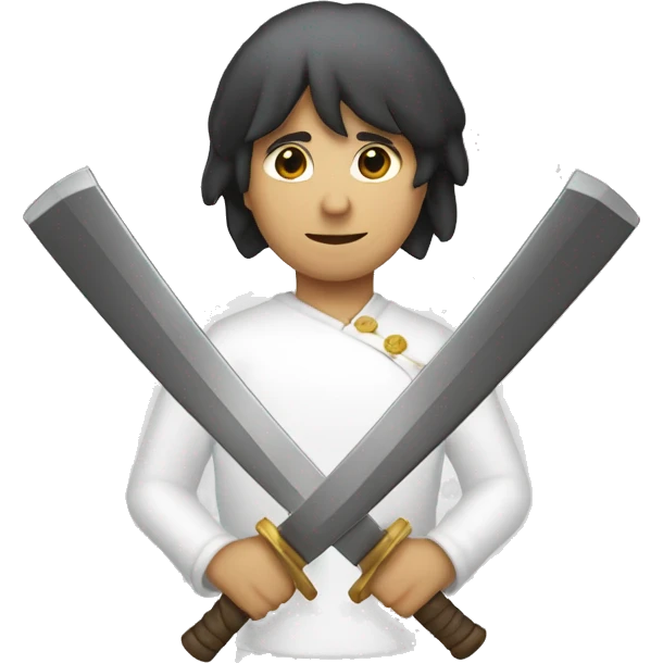 Un ado avec un katana avec des éclairs  emoji