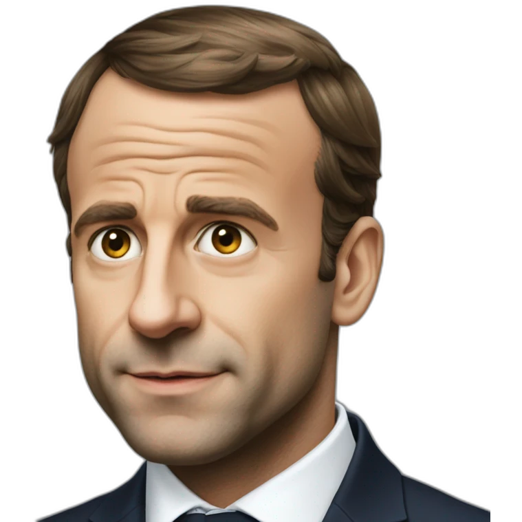 Macron avec un gros nez emoji