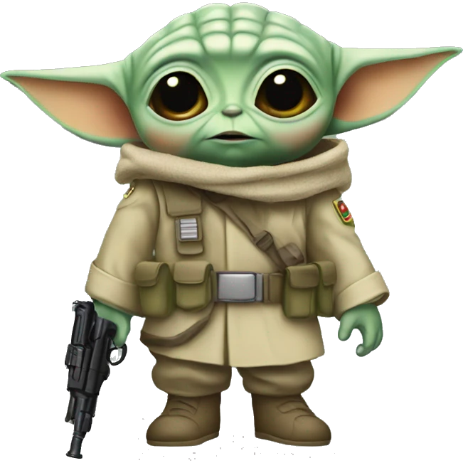Baby yoda soldier emoji