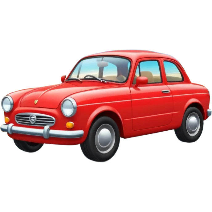 car in tropical place emoji