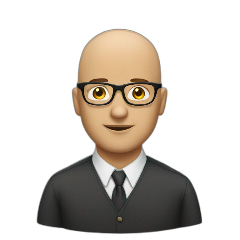 bald guy in glasses emoji