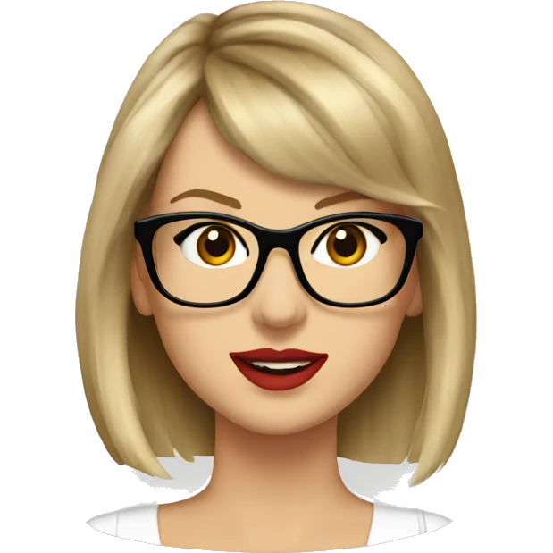 Taylor Swift with glasses emoji