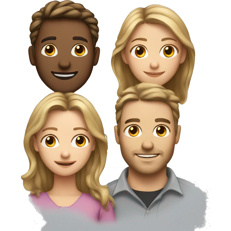 Two girls with bronde hair and one guy – Colleagues emoji