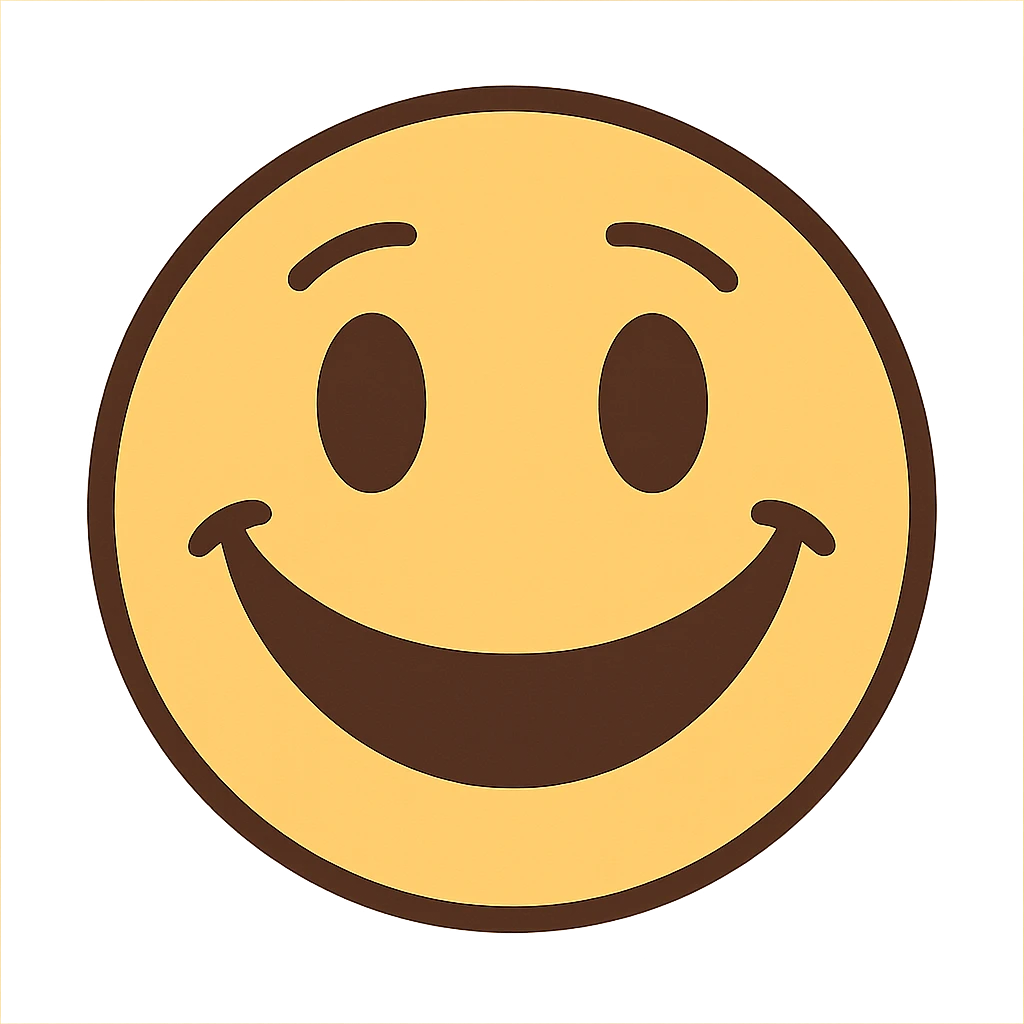 flat toon style smile icon emoji