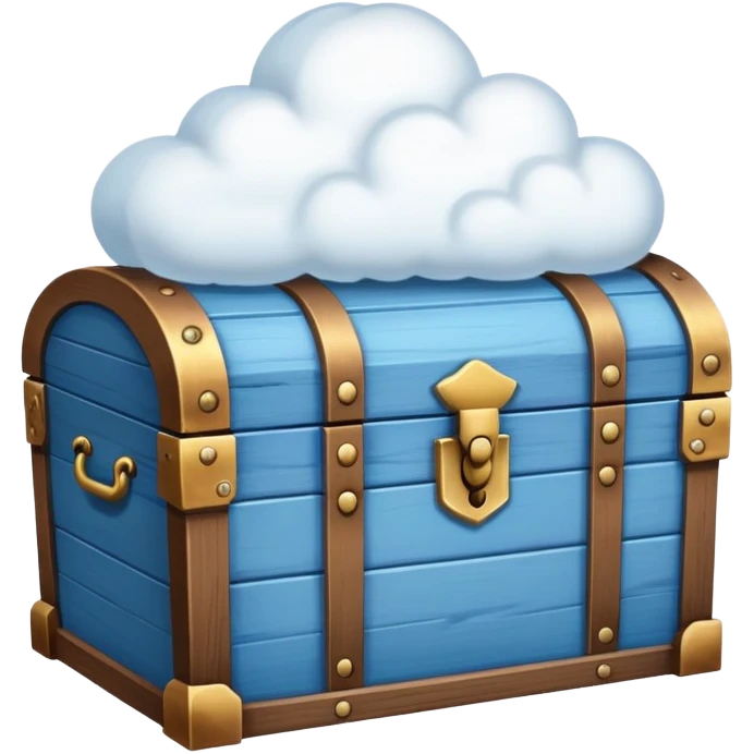 cloud top the blue chest emoji
