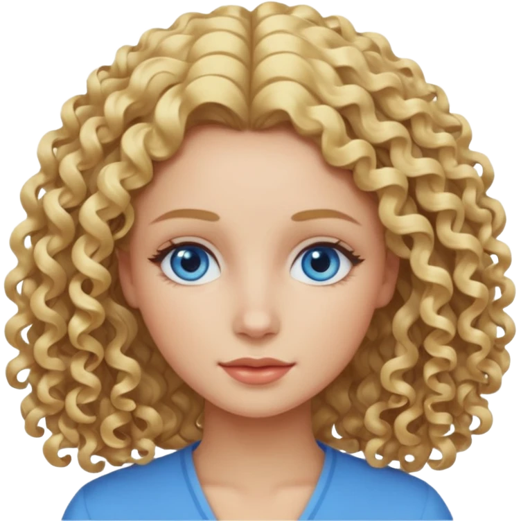women with curly blonde hair emoji