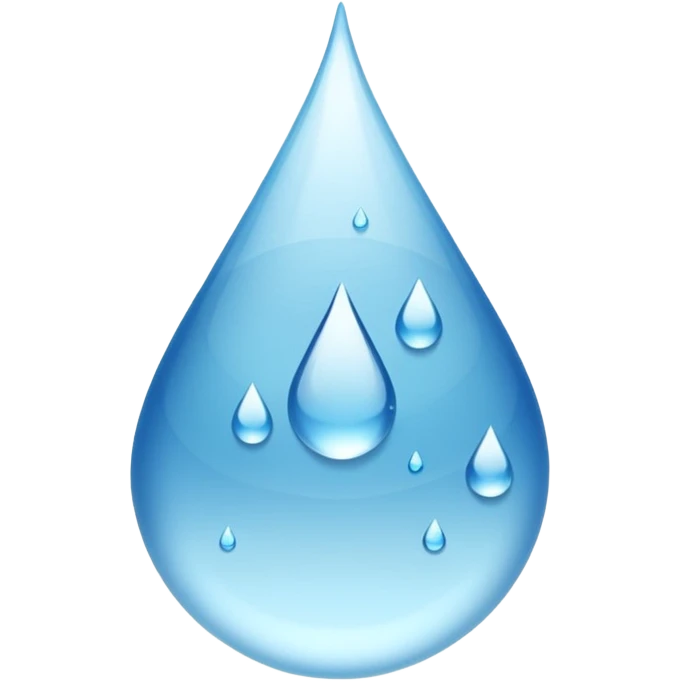 Una gota de agua blanca emoji