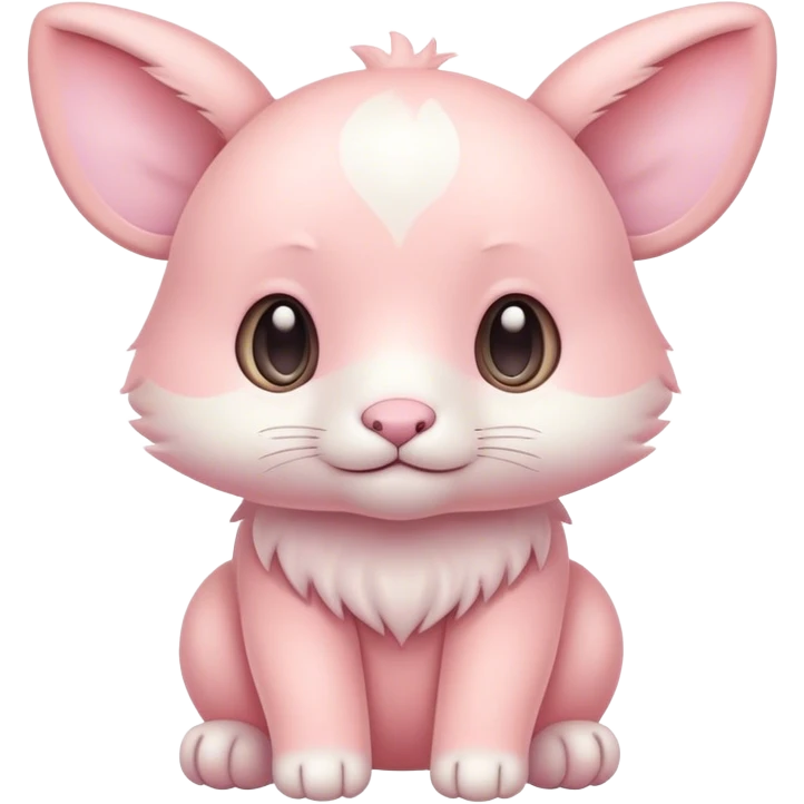 Una mascota en colores pastel, un animal inventado que se vea tierno. Que tenga cara linda y se vea de cuerpo entero, muy coqueta  emoji