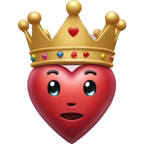 Mahroom heart with crown emoji
