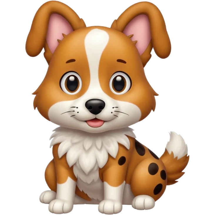 The catdog is something between a cat and a dog. emoji