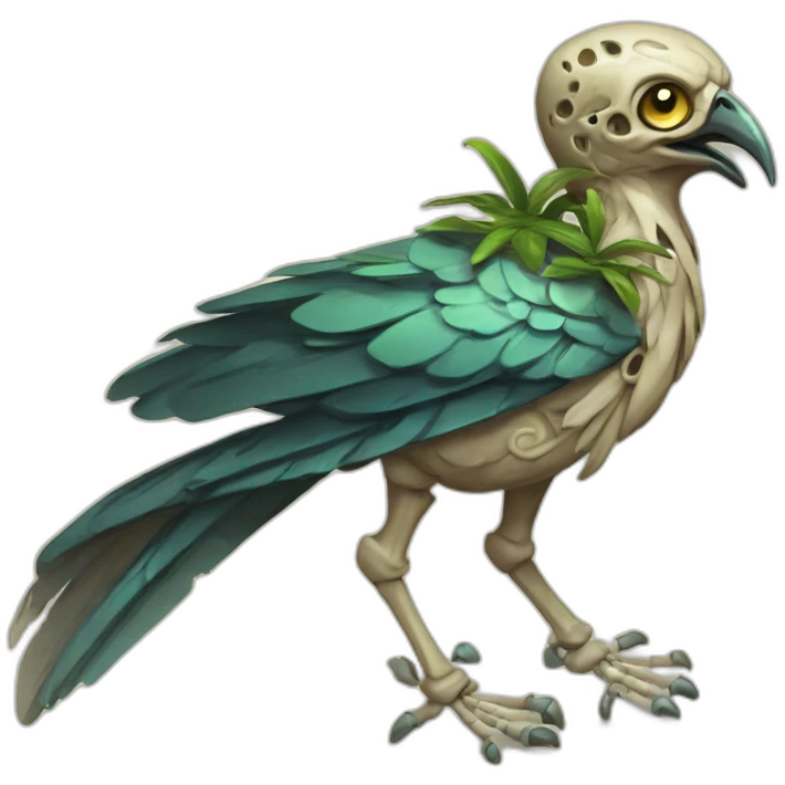 ancient Egyptian eldritch skeleton bird emoji