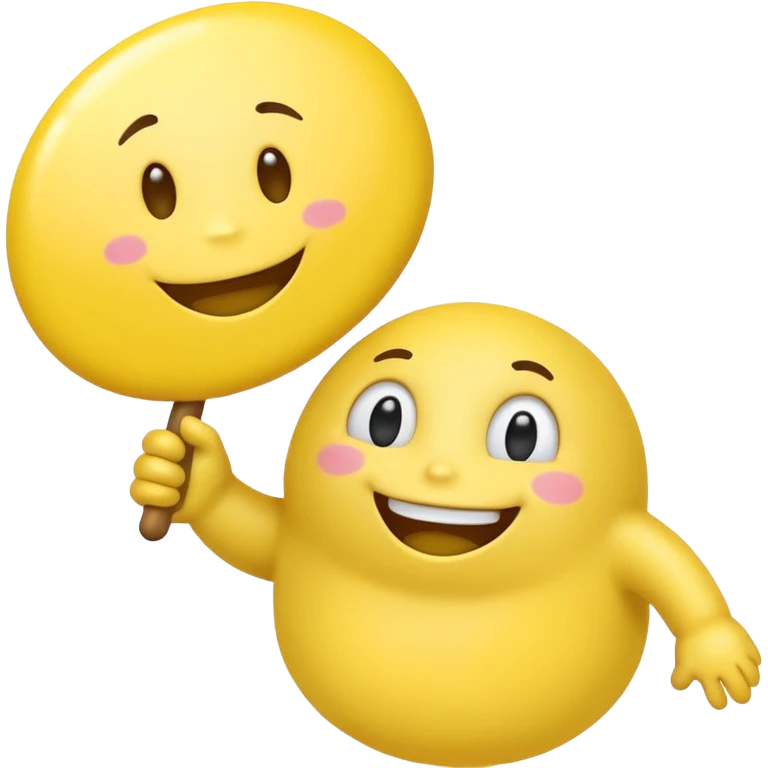 blob holding get better sign emoji