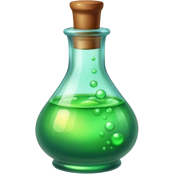 Minimalistic green Potion emoji