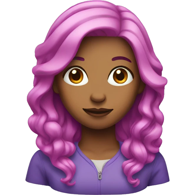 woman with pink purple hair emoji