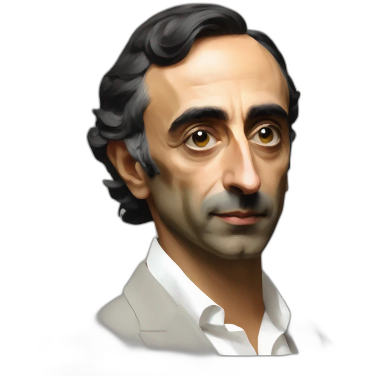 Eric Zemmour in style of sorolla emoji