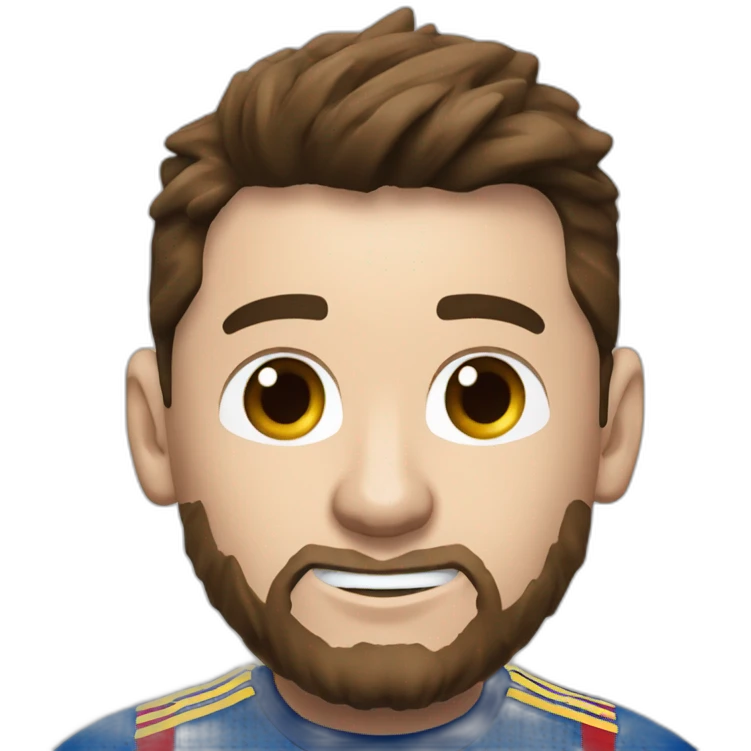 Lionel Messi avec un maillot de ronaldo emoji