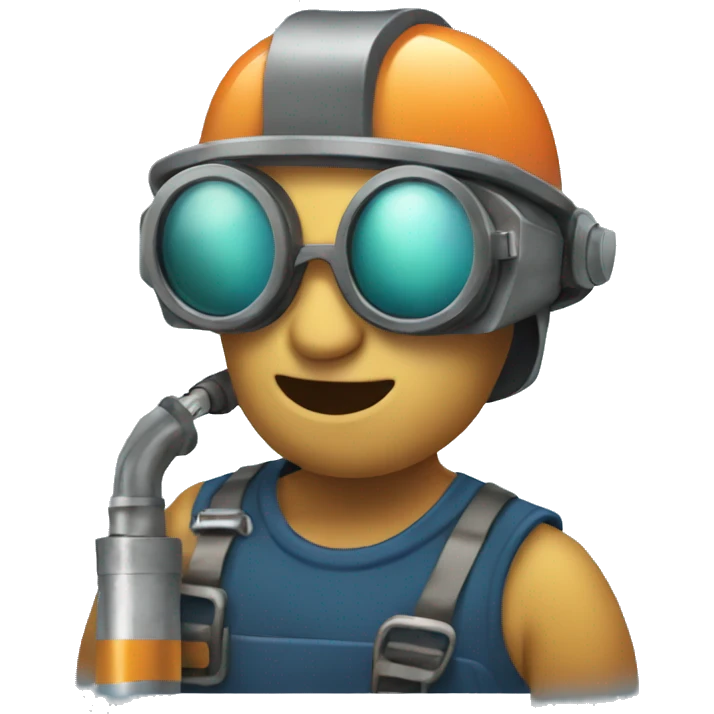 Underwater welder emoji