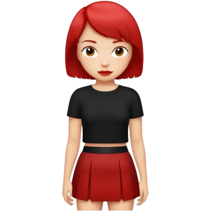 black red skirt mini emoji
