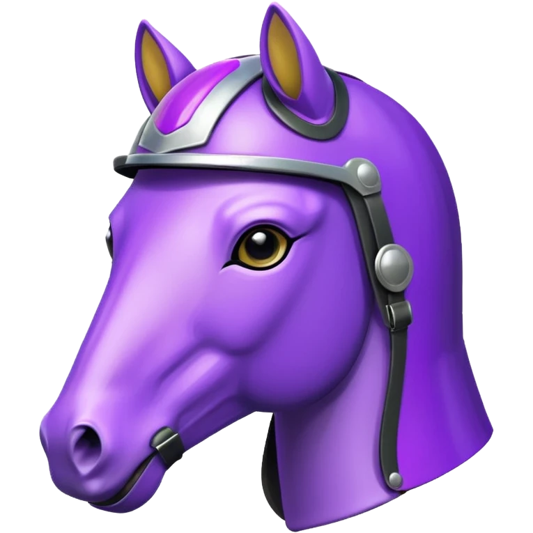 purple horse with helmet emoji
