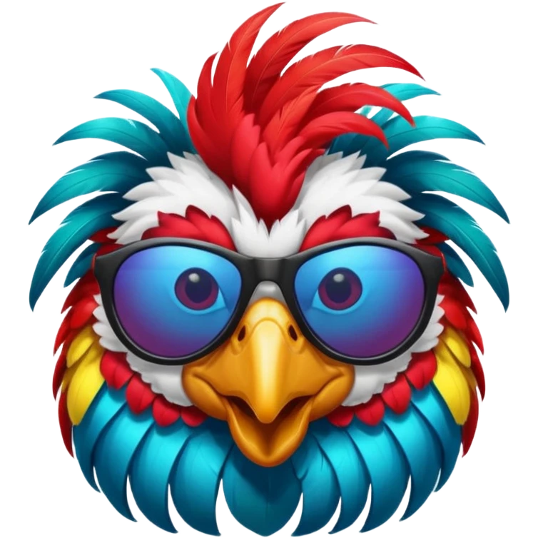 roosters with sunglasses emoji
