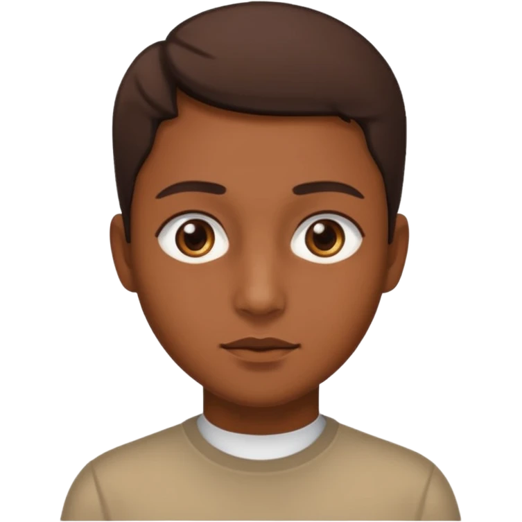 Piel morena, y ojos más achinados emoji