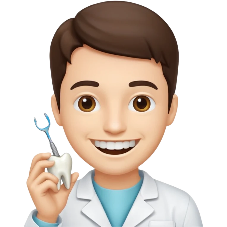 dentist  with tooth emoji