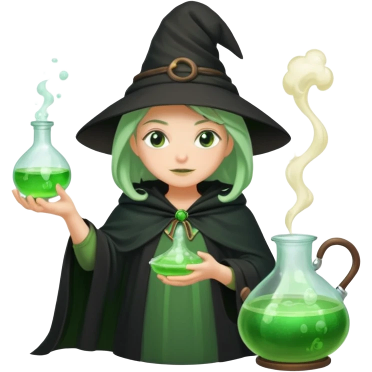 green witch cooking potion emoji