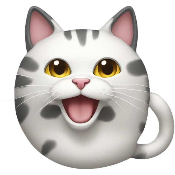 A cat have a phone  emoji