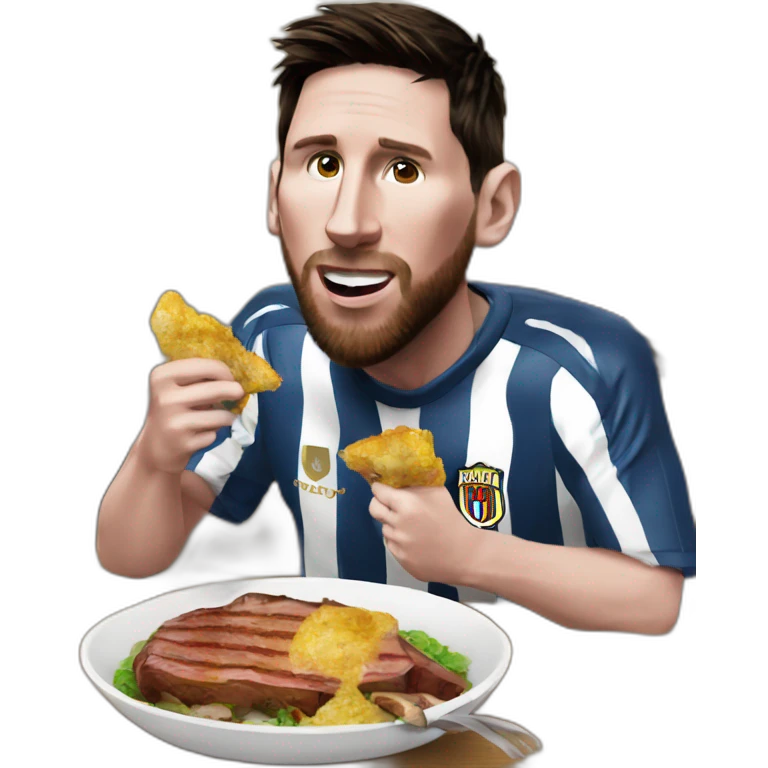 Messi comiendo asado emoji
