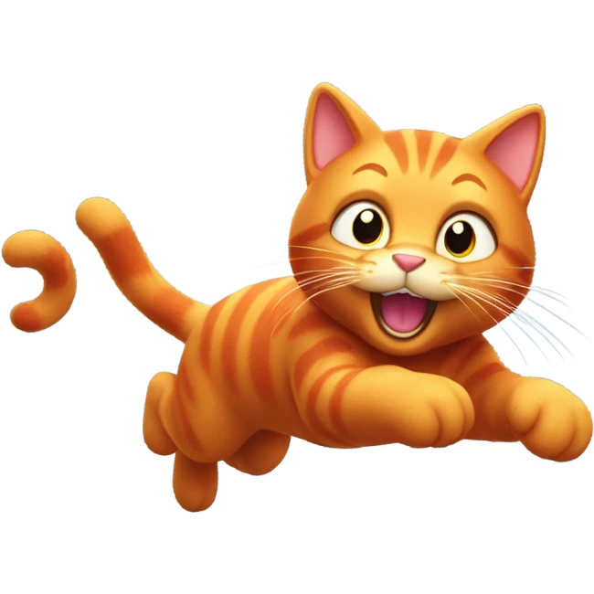 Red cat playing emoji