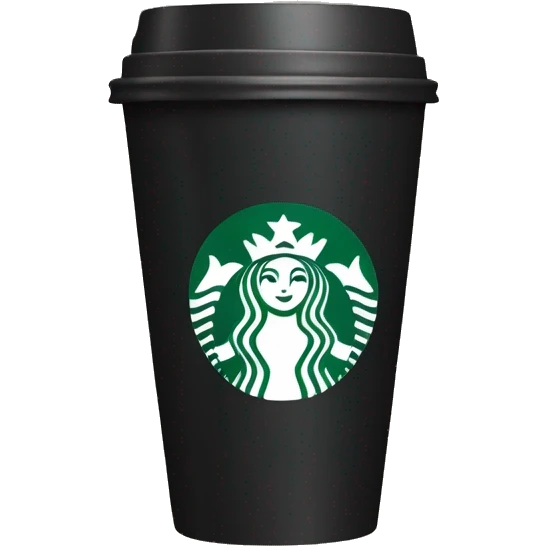 black starbucks coffee cup emoji
