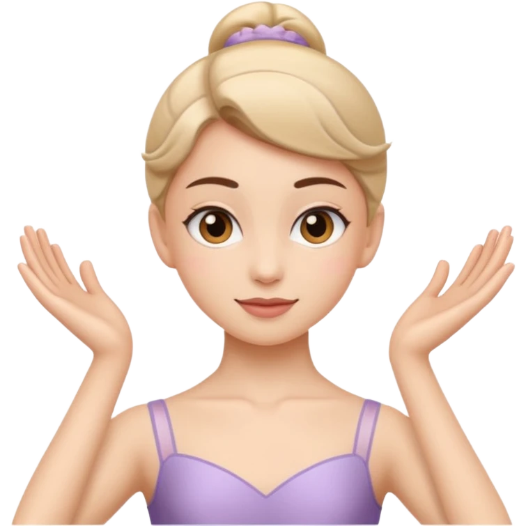 Ballet Dancer, emoji style, with clean lines, no face on objects, white background emoji