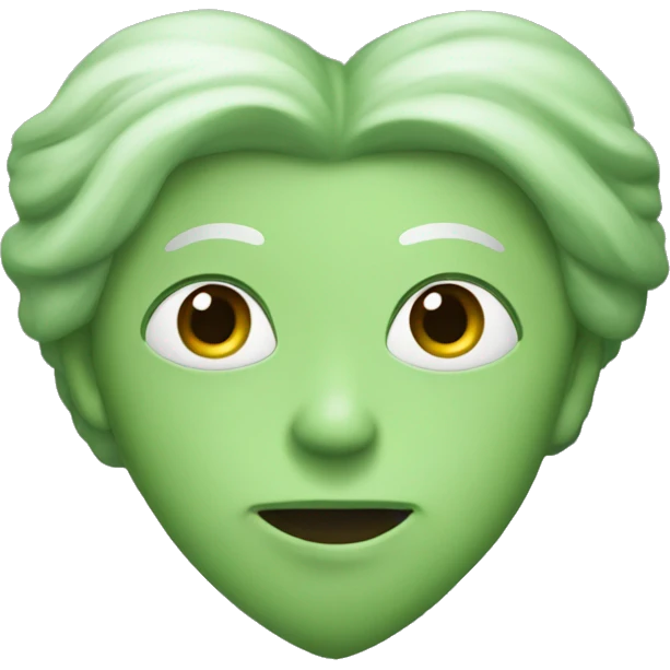 Sage green heart emoji