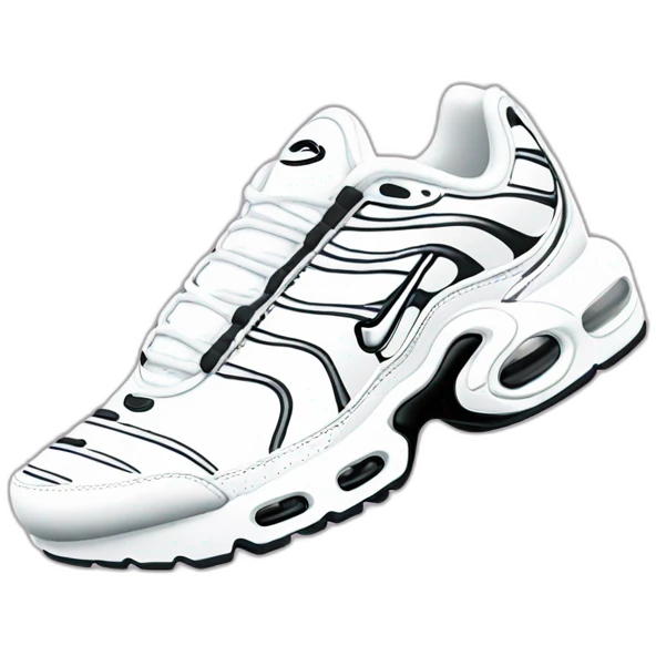 single white air max plus emoji