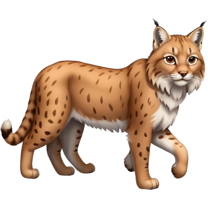 Eurasian Lynx wandering in the snow beautiful aesthetic full image scenery emoji