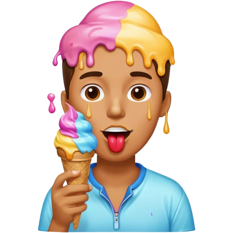 Me eating icecream emoji