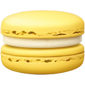 one yellow macaron  emoji