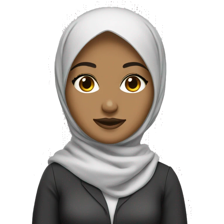 hijabi rocket scientist with black eyes and light skin  emoji