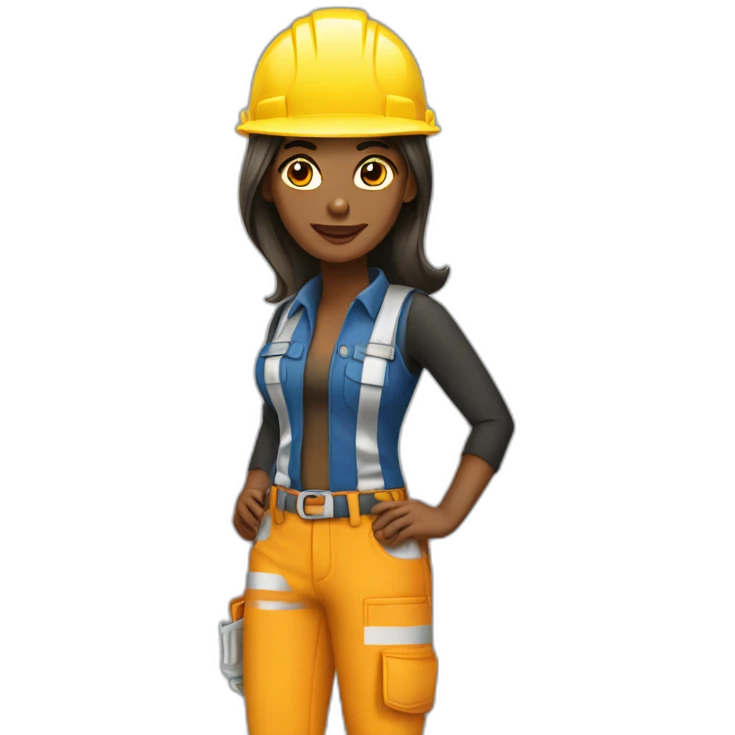 Construction worker in heels emoji