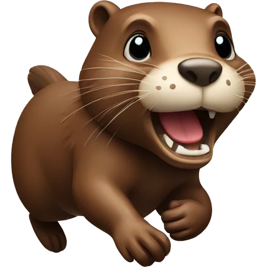 Running beaver  emoji