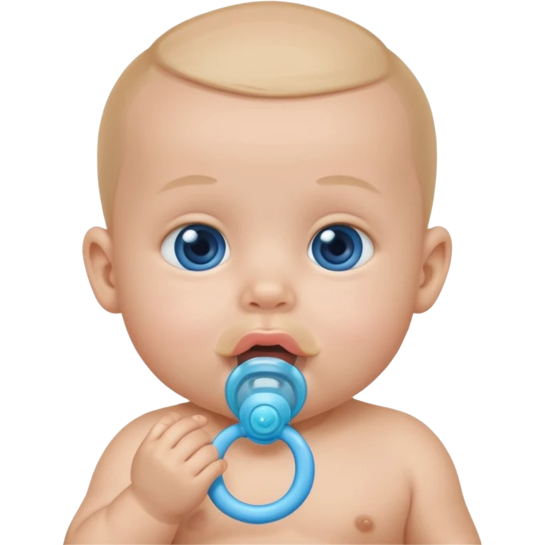 baby with pacifier on mouth emoji