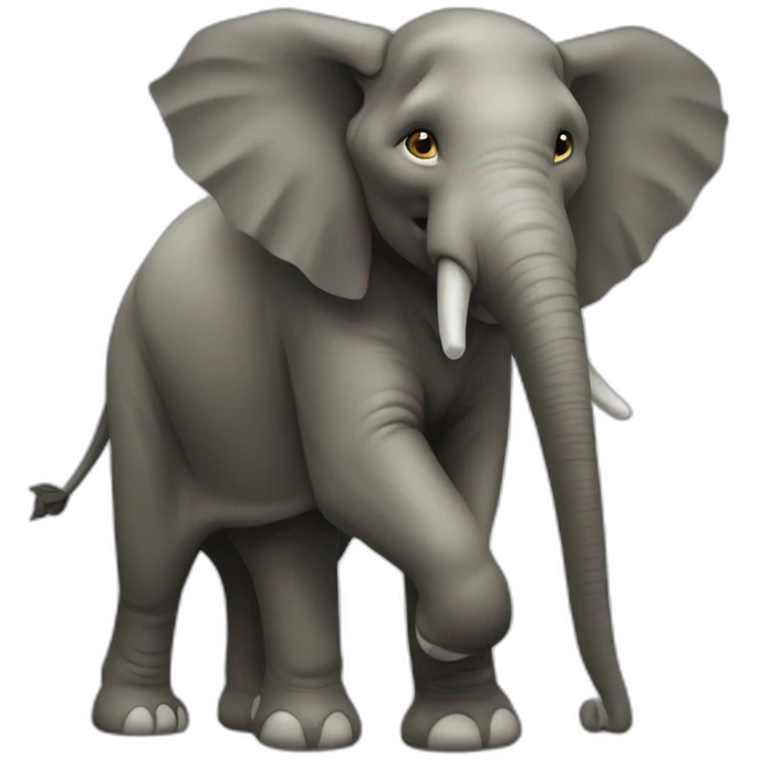 Castor sur un éléphant emoji